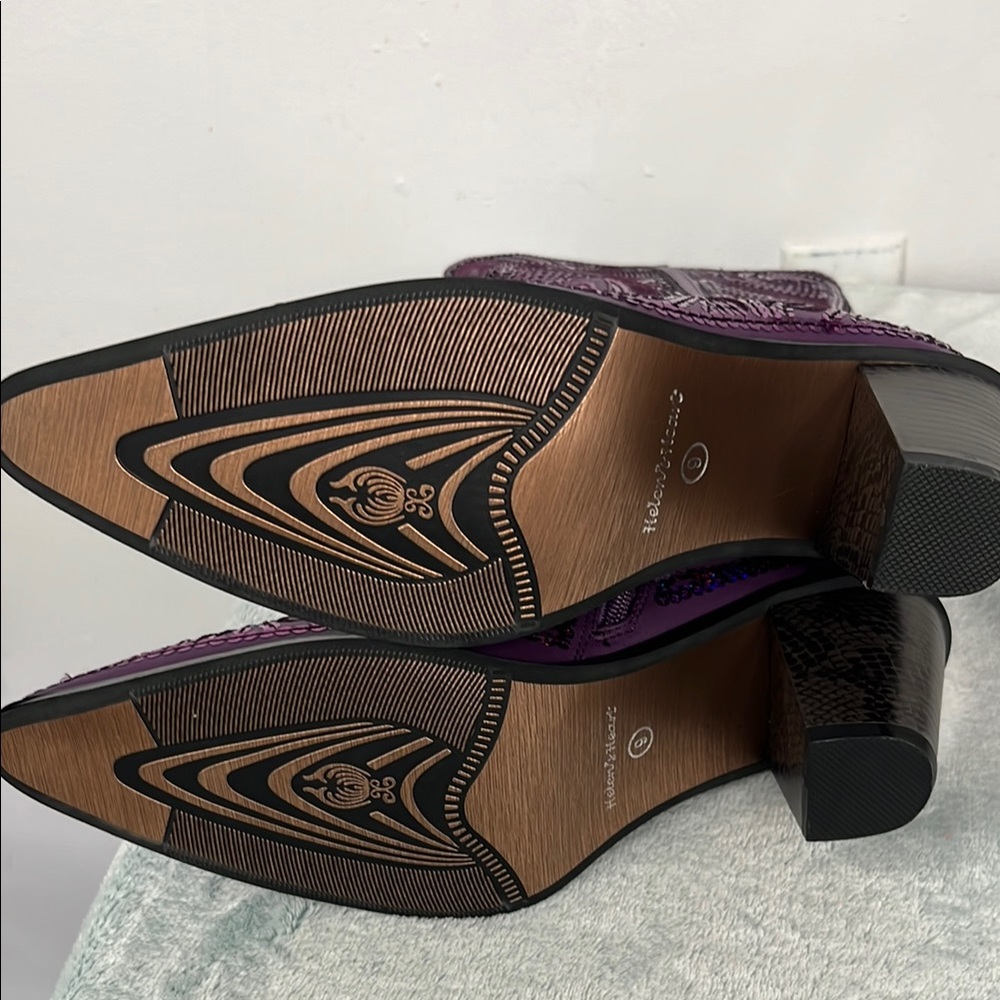Helen & Heart  purple Boots with Western Elegance - Picture 2 of 8